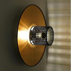 Duolla - Vägglampa TOKYO RATTAN 1xE27/15W/230V diameter 50 cm guld/svart