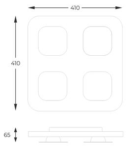 Zuma Line A0563-04H-S8TH- LED väggbelysning CONSTELLA 4xLED/3W/230V guld