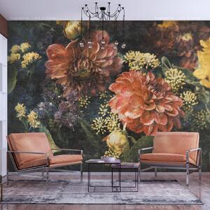 Fototapet - Retro Flowers - First Variant - Premium 350x256