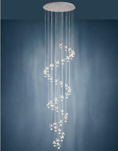 Eglo 39545 - LED Kristal dimbar ljuskrona med snöre PIANOPOLI 40xLED/1,8W/230