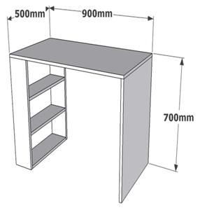 Arbetsbord COOL 70x90 cm vit