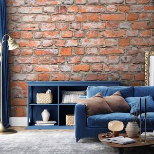 Fototapet - Loft Wall - Pattern Imitating an Old Red Brick - Självhäftande 98x70