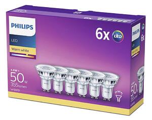 PAKET 6x LED-lampor Philips GU10/4,6W/230V 2700K