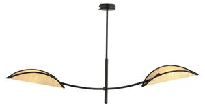 Pendelkrona LOTUS 2xE14/10W/230V svart/beige