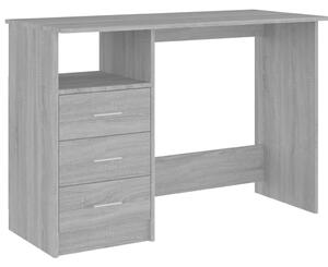 Skrivbord grå sonoma 110x50x76 cm konstruerat trä