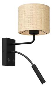 Vägglampa RATTAN 1xE27/60W+1xG9/8W/230V rotting