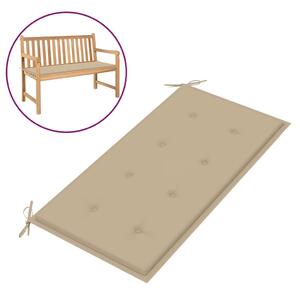 Bänkdyna för trädgården beige 100x50x3 cm