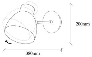 Vägglampa påpå 1xE27/40W/230V