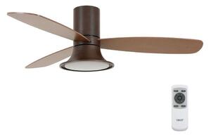 Lucci Air 210663 - LED Ljusreglerad fan FLUSSO 1xGX53/18W/230V brun + +Fjärrkontrol