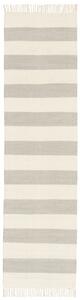 Bomull stripe Matta - Grå / Off white 80x300