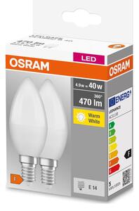 KIT 2x LED glödlampa B38 E14/4,9W/230V 3000K - Osram