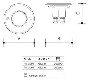 LED Utomhus infartsbelysning ROAD LED/0,5W/230V IP67 3000K