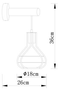 Globo 15388W - Väggbelysning CLASTRA 1xE27/60W/230V