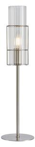 Markslöjd 108557 - Bordslampa TUBO 1xE14/40W/230V 50 cm skinande krom/clear