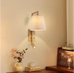 Brilagi - LED vägglampa RAYA 1xE14/40W/230V + LED/3W lin/beige