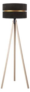 Duolla - Golvlampa DUO 1xE27/60W/230V diameter 44 cm svart/beige