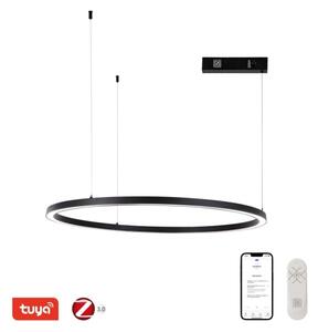 Immax NEO 07215L-LED ljusreglerad ljuskrona på textilsladd FINO 60W/230V 80cm svart Tuya+RC