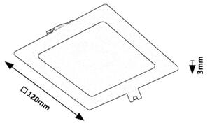 Rabalux 71263 - LED infälld belysning SHAUN LED/6W/230V 12x12 cm svart