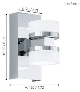 Eglo 94651 - LED Badrum Väggbelysning ROMENDO 2xLED/4,5W/230V