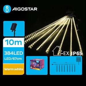 Aigostar - LED Solar Julkedja 384xLED/13m IP65 varm vit