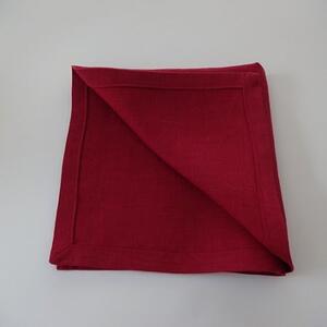 Röd servett i linne ca 45x45 cm kuvertsöm
