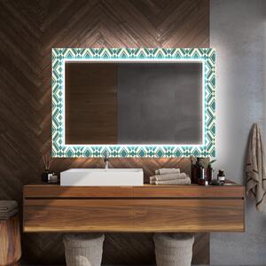 Dekorativ spegel med LED-belysning för badrum