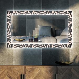 Dekorativ spegel med LED-belysning för vardagsrummet