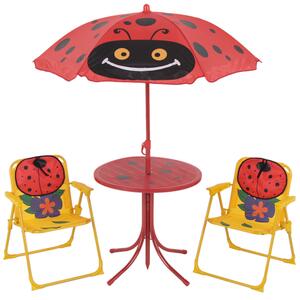 Picknickbord med parasoll och två stolar Nyckelpiga PATIO