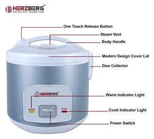 Herzberg HG-8004: 700W elektrisk multifunktionsspis -1,8L