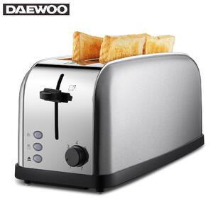 Daewoo SYM-1311: Brödrost i rostfritt stål - 2 lådor, 4 skivor