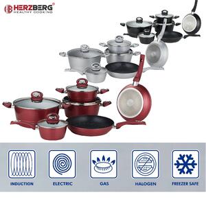 Herzberg 10 delar smidda köksredskapsset grå