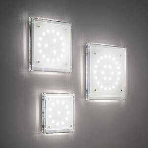 PACIFIC Plafond LED PL12 Krom/Glas 30cm