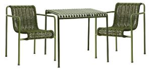 HAY - Palissade cord matgrupp med bord & 2 karmstolar olive - Matgrupper utomhus