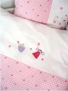 Sängkläder - junior - rutig rosa