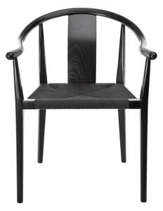 SHANGHAI Dining Chair - Black / Papercord Black