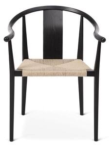 SHANGHAI Dining Chair - Black / Papercord Natural