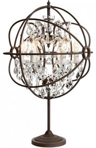 ROME CRYSTAL Table Lamp - Antique Rust / Crystal