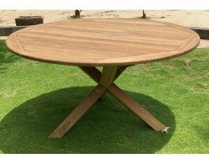 Saltö runt matbord i teak - 150 cm diameter + Träolja för möbler