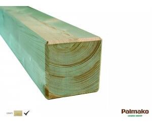 Stolpe massivt trä till staket & väggskärm - Grön tryckimpregnerad