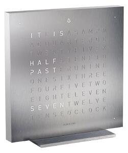 Qlocktwo - Qlocktwo Earth 13,5 - Full Metal, Brushed, EN - Klockor - Biegert & Funk - Silver