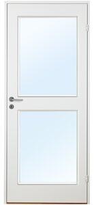 Innerdörr Orust - Kompakt dörrblad, slätt med 2 glasparti G03 - Cotswoldglas, 7x20