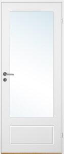 Innerdörr Bornholm - Kompakt dörrblad med spårfräst dekor & glasparti A15 - Klarglas, 9x21
