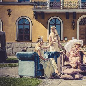 Buffeln Chesterfield | Fåtölj | Dun | 1-sits | Lyxsammet | Nitar