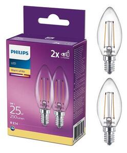 PAKET 2x LED-lampor Philips B35 E14/2W/230V 2700K