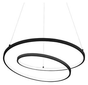 Ideal Lux - LED ljuskrona med textilsladd OZ LED/48W/230V diameter 60 cm svart