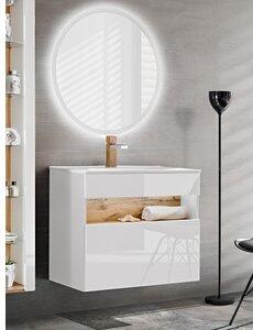 Badrumsmöbler Bahama 60 cm - vit - Tvättställ med spegel