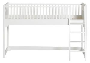 SEASIDE Low Loft Bed - White 207cm