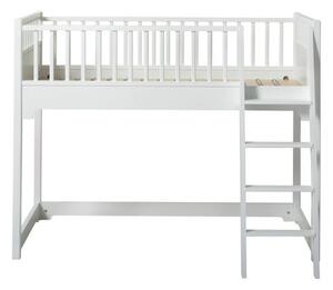 SEASIDE Junior Low Loft Bed - White 167cm
