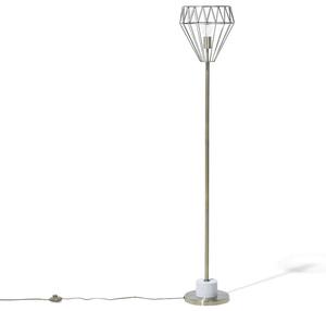 Modern Golvlampa av Metall med en Lampskärm av Mässing Beliani