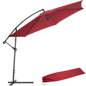 Tectake 400625 parasoll 350 cm - röd